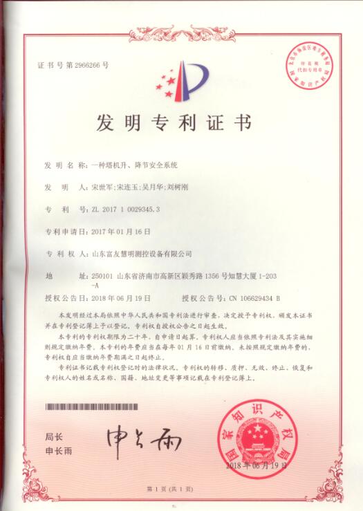 山东富友·科研成果-发明专利